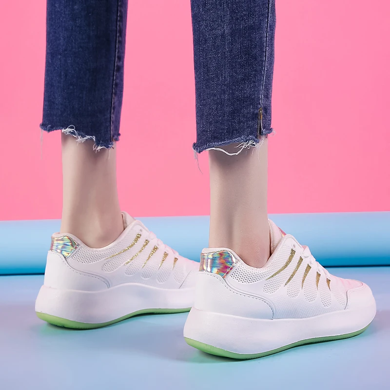 air breathable women shoes spring summer ladies sneakers korean female height increasing moccasins lady mesh vulcanized shoes  (18)