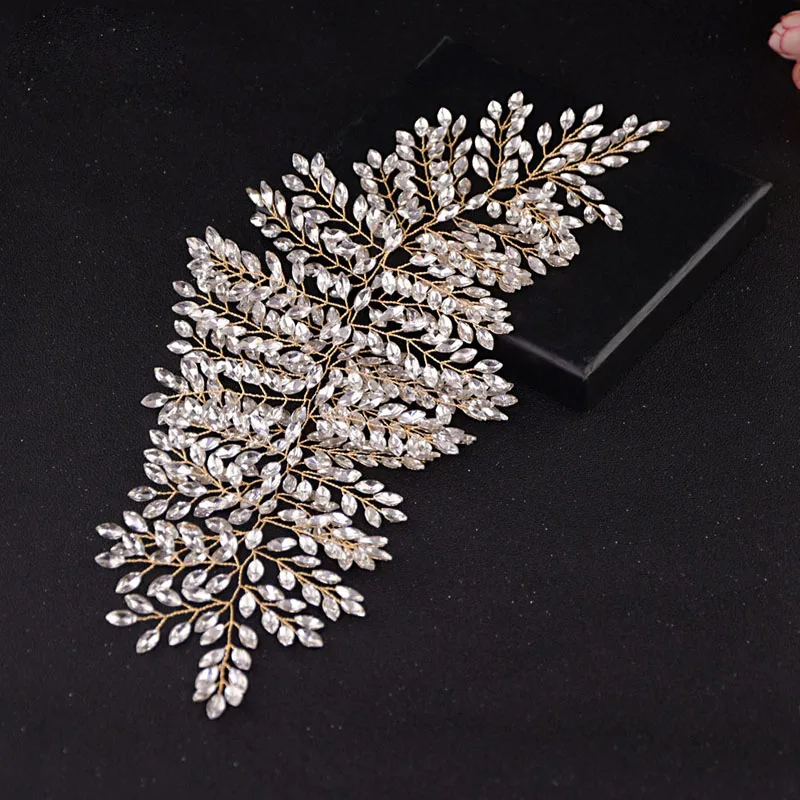 Floralbride Роскошные Проводные прозрачные стразы свадебное украшение на голову Свадебная королевская тиара Корона аксессуары для волос женские украшения