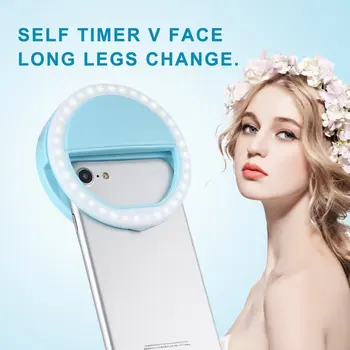 

Mobile Phone Clip Selfie LED Flash For Cell Phone Smartphone Round Portable Selfie Flashlight Mini Camera Flashlight