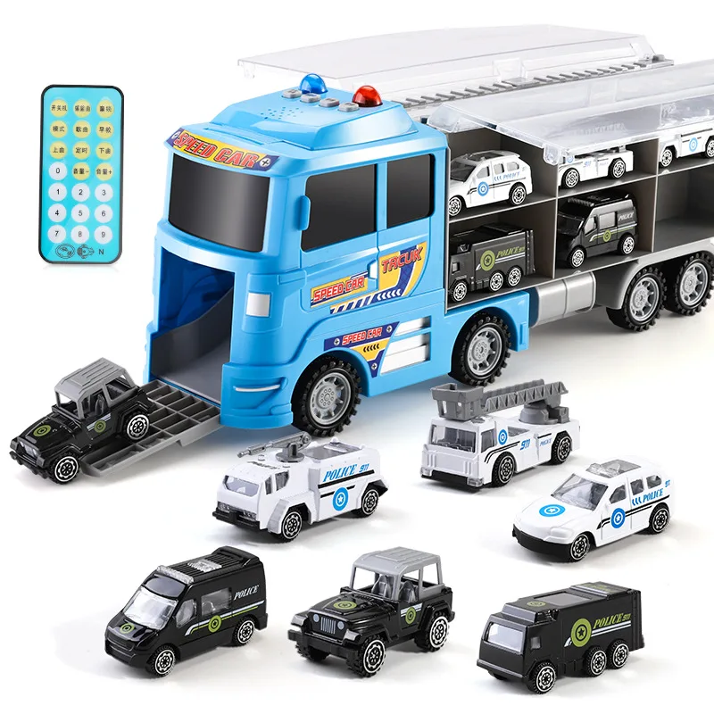 

Storage Container Series CHILDREN'S Toy 3-6-Year-Old Boy Educational Early Childhood Engineering Firefighting Theme Model Car