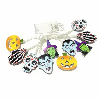 

10LED Lights Hanging Halloween Pumpkin Skull Light String Decoration Light Decoration For Home Party Supplies