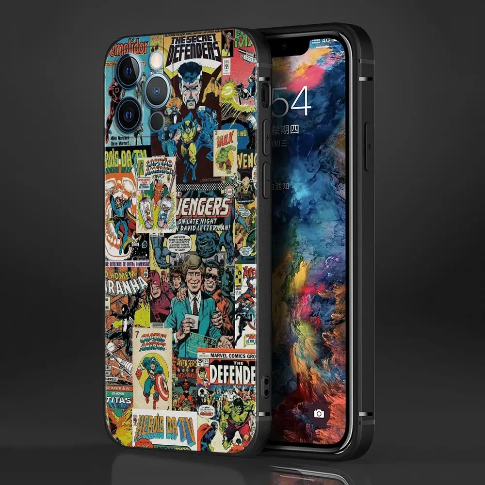 Phone Case For Apple iPhone 11 13 12 Pro Max 13 12 Mini XS max XR X 8 7 6s 6 Plus 7 8 6S 6 Fundas Retro Marvel Comic