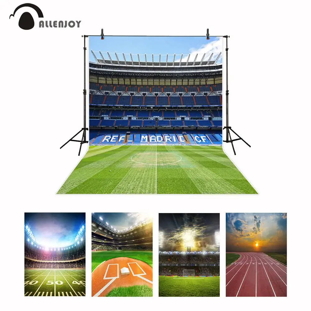 Allenjoy Playground Photocall Background Football Field Soccer Birthday Sport Communion Party Photophone Backdrop | Электроника
