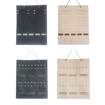 

Hanging Jewelry Organizer, Multi-Functional Compartment Hold Earring, Bracelets