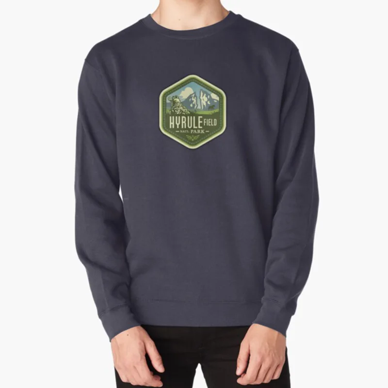 navy-sweatshirt Hyrule полевой национальный парк футболка zelda Дыхание Дикого мастера меч ссылка на прошлую небоскреб меч hyrule окарина - Цвет: navy-sweatshirt