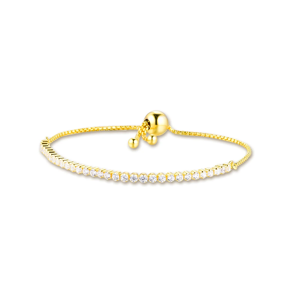 

Shine Sparkling Slider Tennis Bracelet Authentic 925 Silver Bracelets For DIY Woman Fashion Bracelets For Jewelry Making