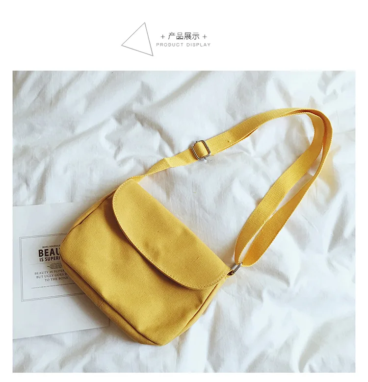 Children Autumn And Winter Canvas Bag Women's Literature And Art Hipster Over-the-shoulder Bag South Korea College Style Simple