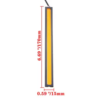 

Yellow DRL Light Strip LED Daytime Running Lights Car Lamp Slim Shockproof