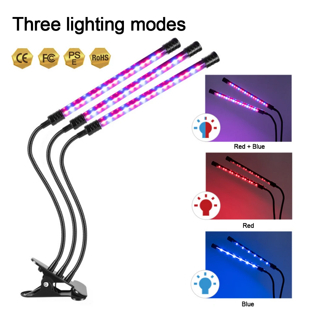 5V USB LED Grow Light Full Spectrum Timing Flexible Clip Phyto Lamp 9W