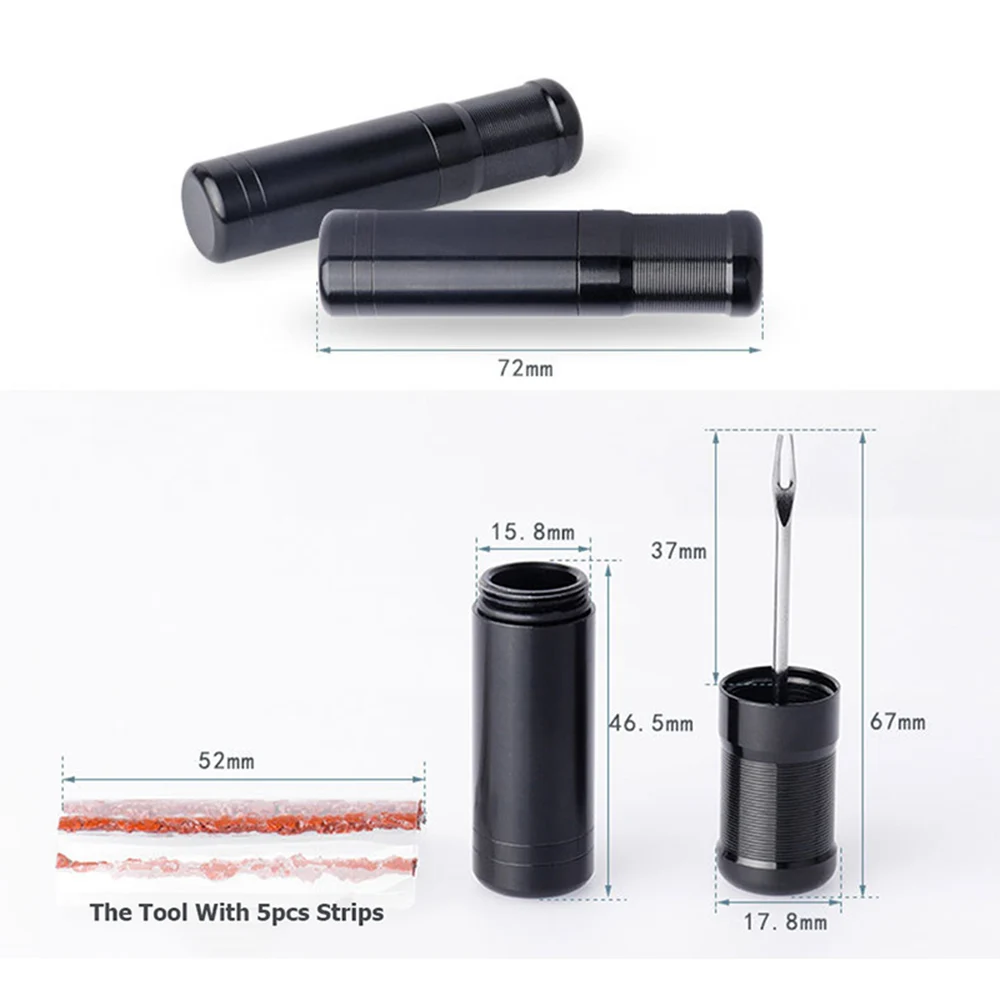 Bicycle Repair Tools 5pcs Tire Rubber Strip Bike Tubeless Simple Repair Tool Urgent Glue Free Service Bicycle Tire Drill BC0375 (13)