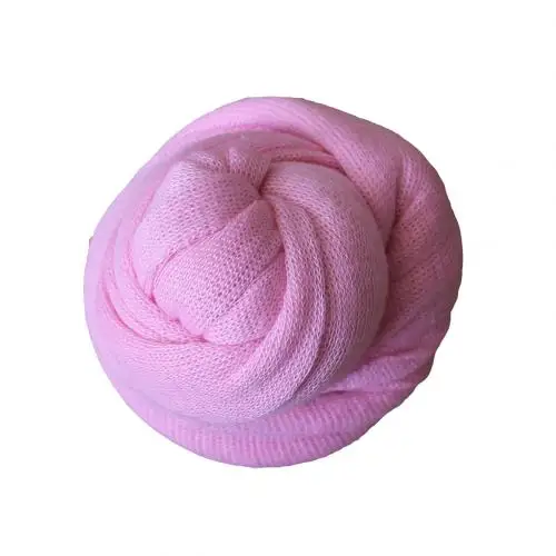 Розовый Born детское одеяльце для сна эластичная трикотажная пряжа пеленание реквизит для фото Новинка - Цвет: Розовый