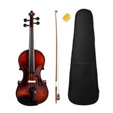 Профессиональный набор скрипок 4/4 скрипок, вкл. Чехол+ бант+ канифоль из липы