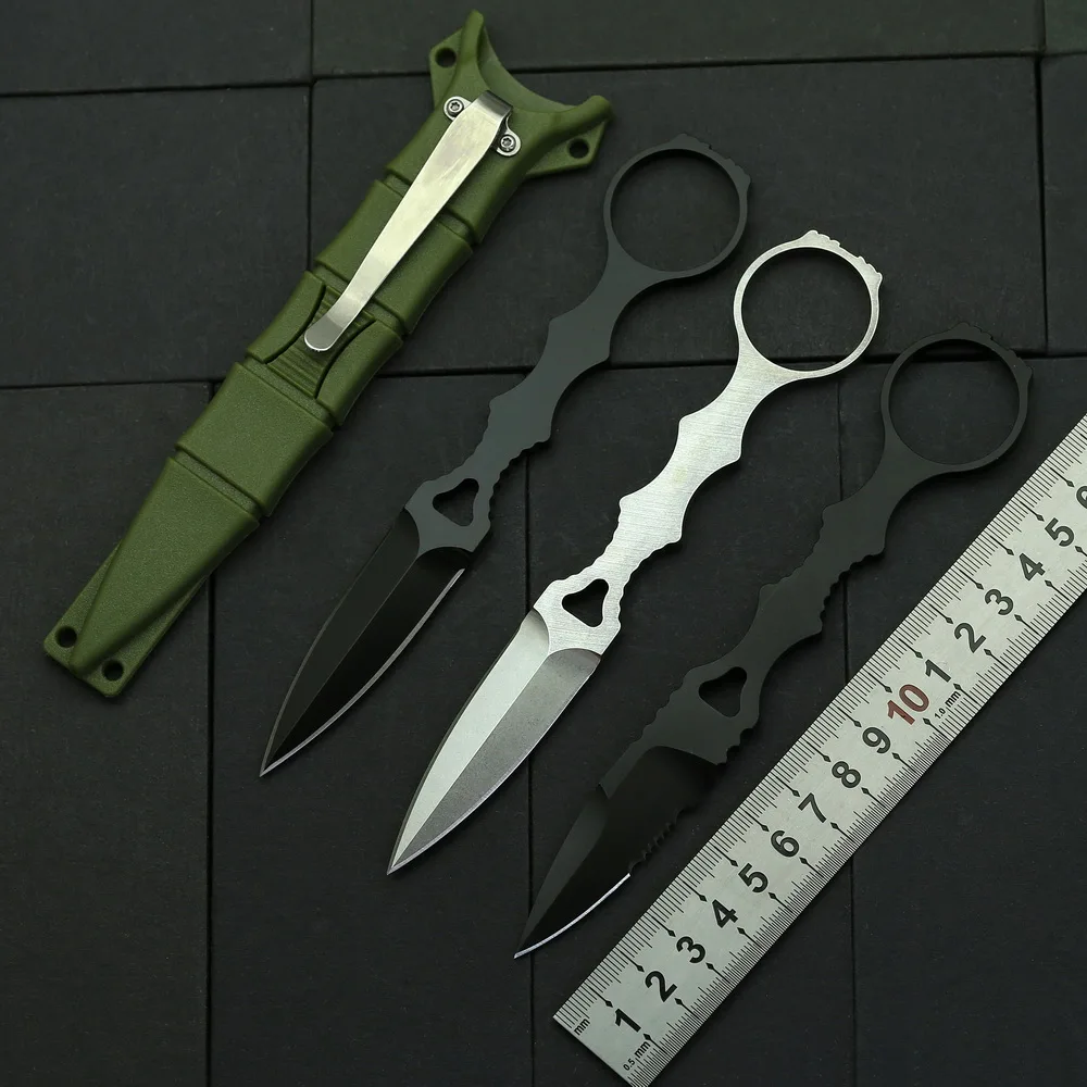 Нож Karambit 176T с фиксированным лезвием D2 стальное половинное лезвие нож из АБС