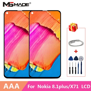 

100% Original For Nokia X71 LCD Display For Nokia 8.1 Plus TA-1188 Touch Panel Screen Digitizer Assembly For Nokia X71 TA-1167