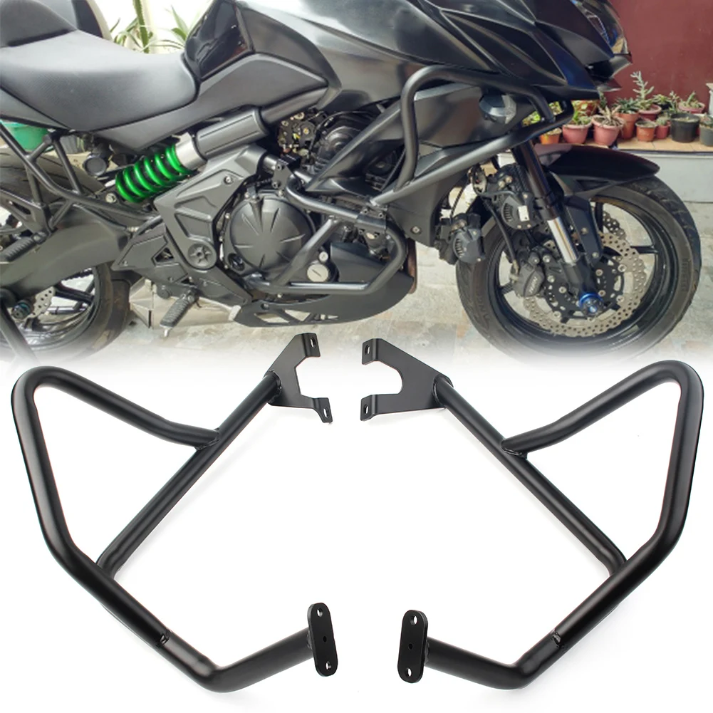 2pcs Motorcycle Engine Highway Crash Bars Guard Steel Upper Protector For Kawasaki Versys 650