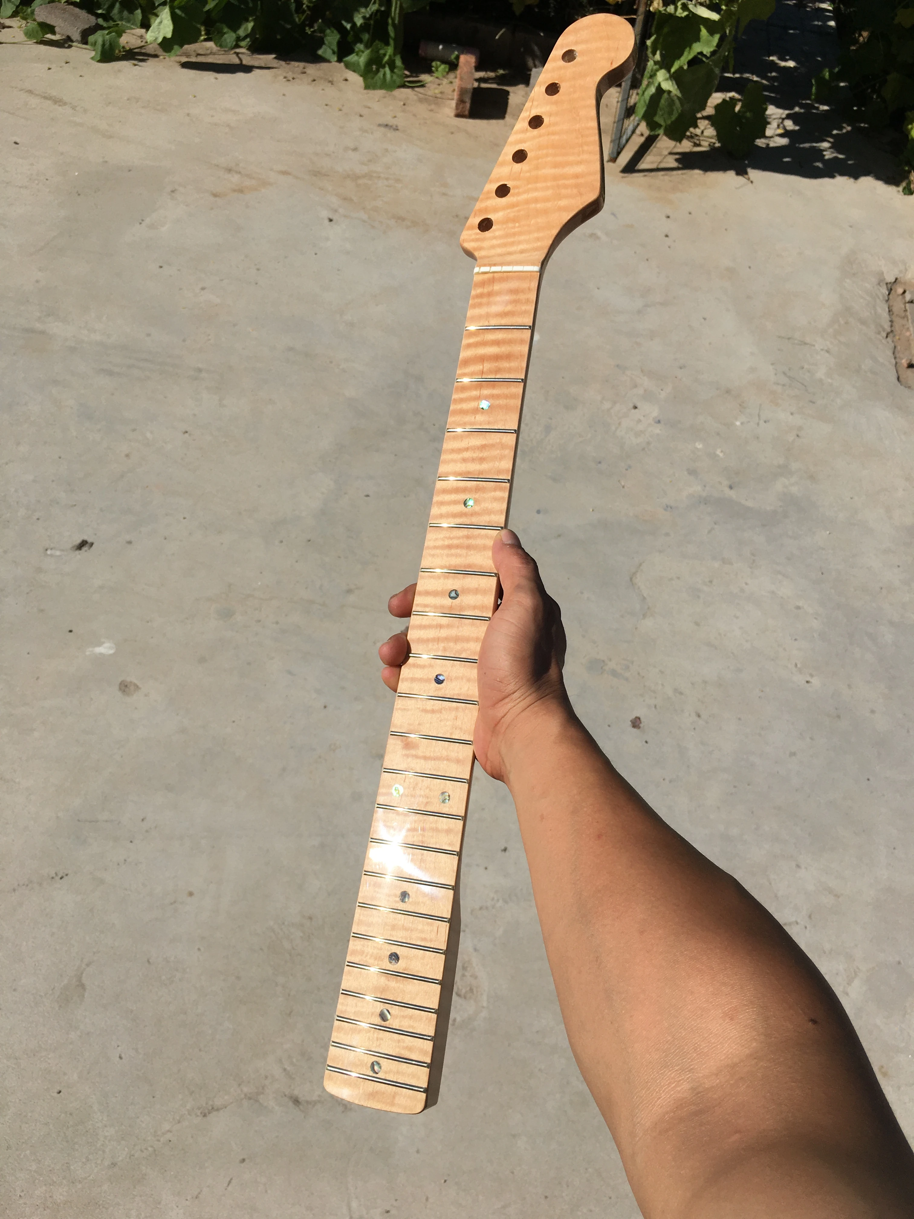 エレクトリックギターネック メイプルウッド 1ピース 21フレット タイガーストライプ ヒール Neck Maple Guitar Neck Maplemaple Neck Aliexpress