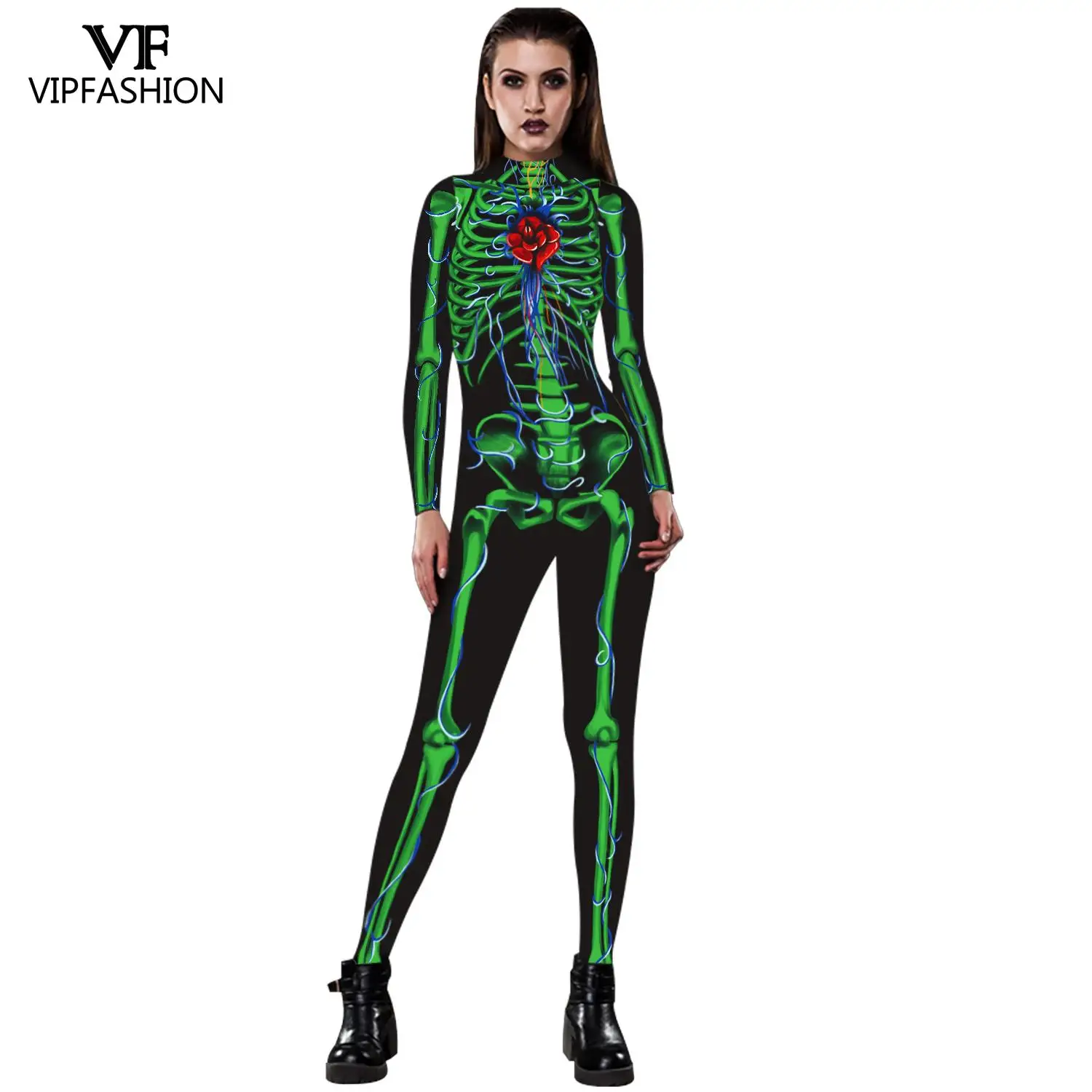 VIP Модная Новое поступление костюмов градиент Цвет с принтом в виде скелета