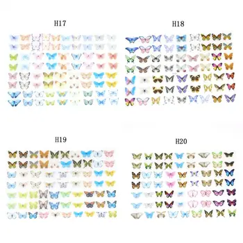 

4Pc Colorful Butterfly Heat Shrink Nail Art Earrings Shrinks Dinks Jewelry DIY 448E