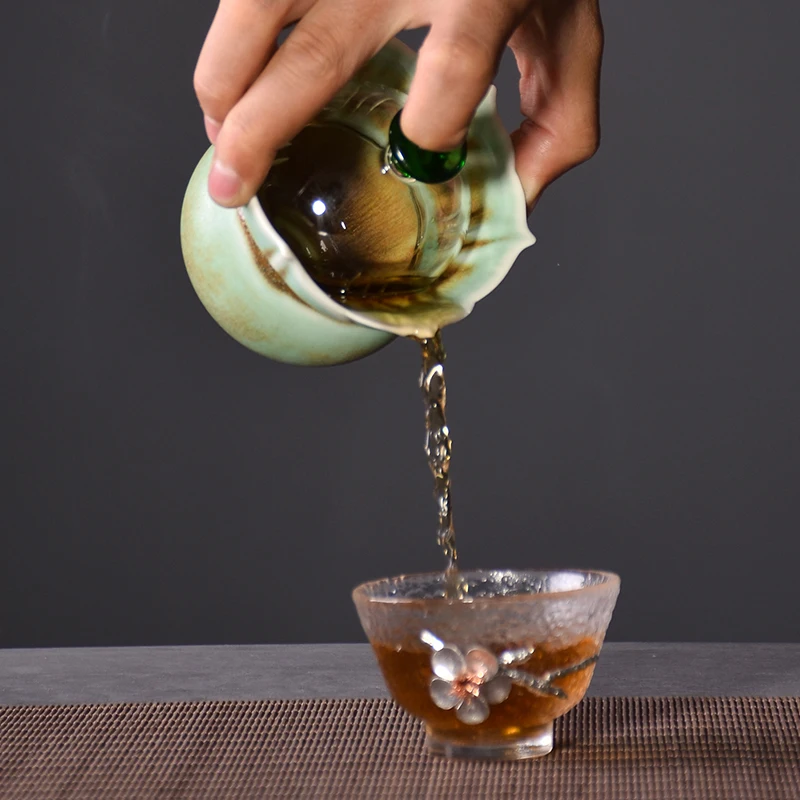 LUWU green ceramic teapots chinese kung fu tea pot drinkware 150ml