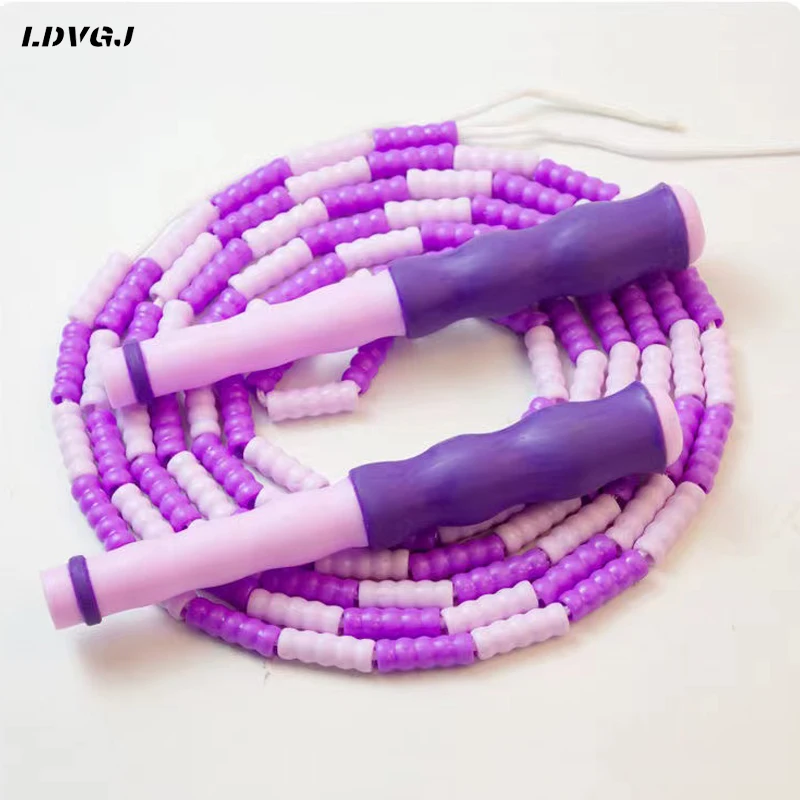 Ldvgj Jump Skipping Skip Rope Pvc Bamboo Beginner Soft Beaded Beading