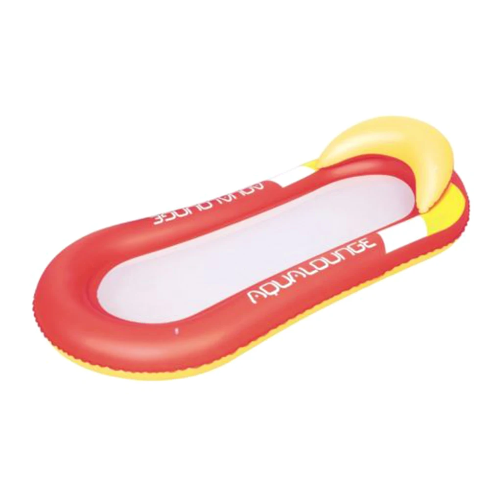 

Inflatable Hammock Floating Row Lounge Folding Swimming Bed Portable Beach Summer Middle Mesh Water Pool PVC