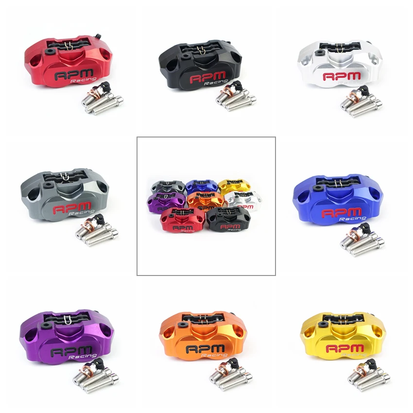 Disc Brake Caliper Moto Front 4 Piston Radial Mounting 82mm RPM For Yamaha Kawasaki Scooter Rsz Jog Force Dirt Bike GROM