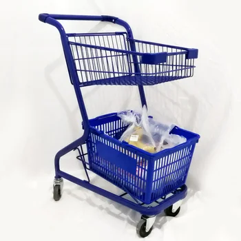 

Pink double-decker supermarket shopping cart mall home KTV small trolley photo props net red shop decoration ornaments
