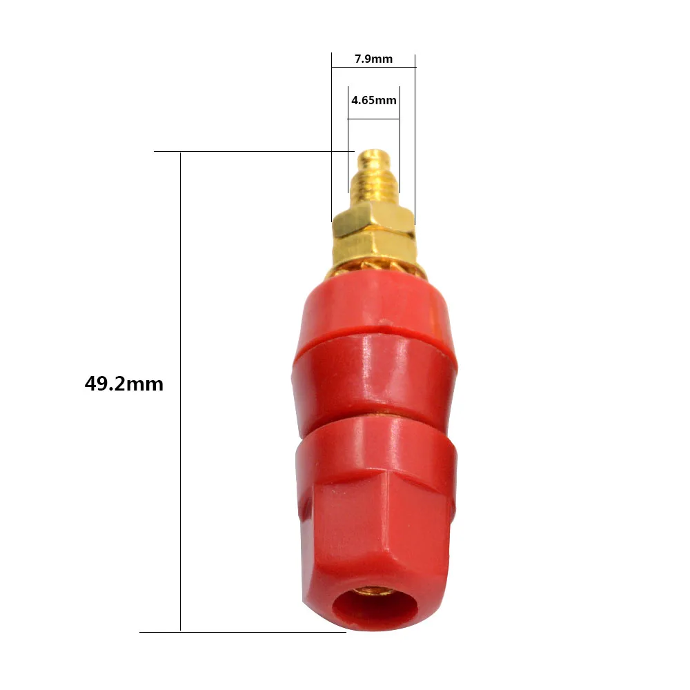 2 шт. 4 мм клеммы Красный черный разъем усилителя цилиндрический Усилитель банан разъем для динамиков разъем адаптера
