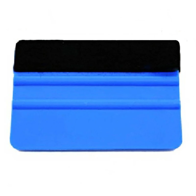 1PCS Car Vinyl Film wrapping tools Blue Scraper squeegee with Stickers felt Styling edge size 10cm*7.5cm Accessorie Car