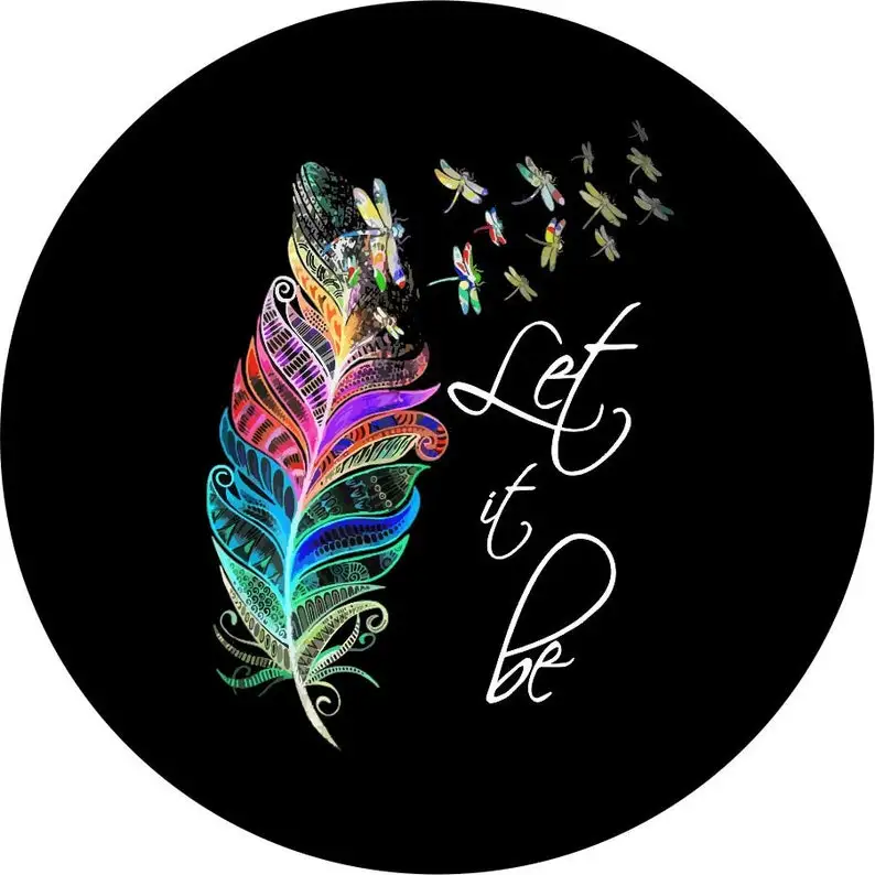 

Пусть это перо со стрекозой, запасная крышка шины для любого автомобиля, марки, модели и размера-автомобиля, RV, дорожного прицепа