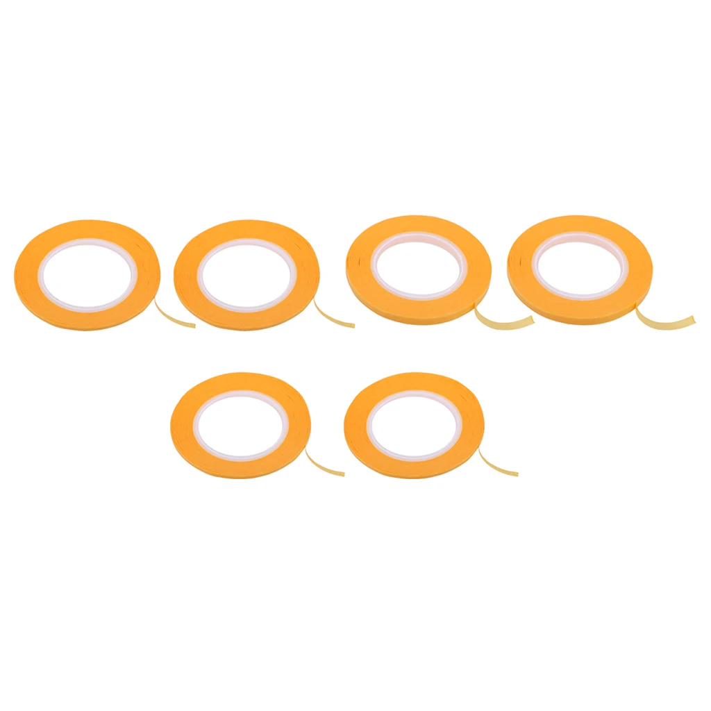 6 Piece Painting Masking Tape DIY Model Cover Roll Tapes Craft Tool 2-6mm