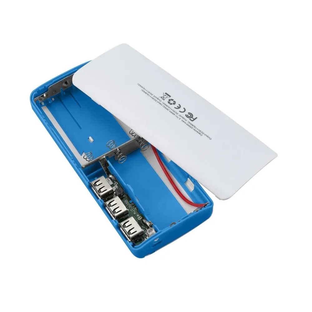 Powerbank Case 15000mAh Power Bank Shell 3 USB Charging Ports Mobile Phone Portable Power Bank Box 5V/1A for Android