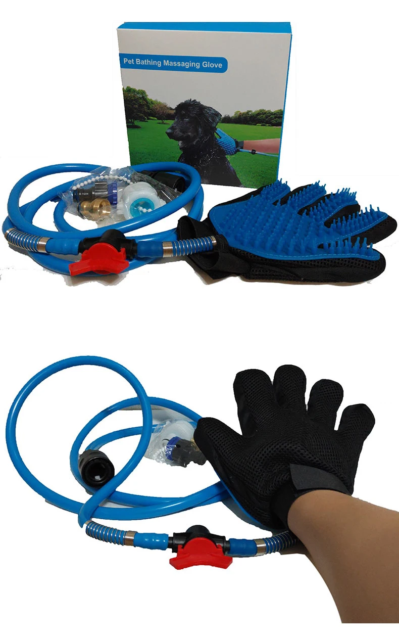 SUPREPET перчатки для ухода за собаками и кошками для собак, кошек, мягкая силиконовая щетка для удаления шерсти домашних животных, инструмент для купания и душа, массажные перчатки для домашних животных
