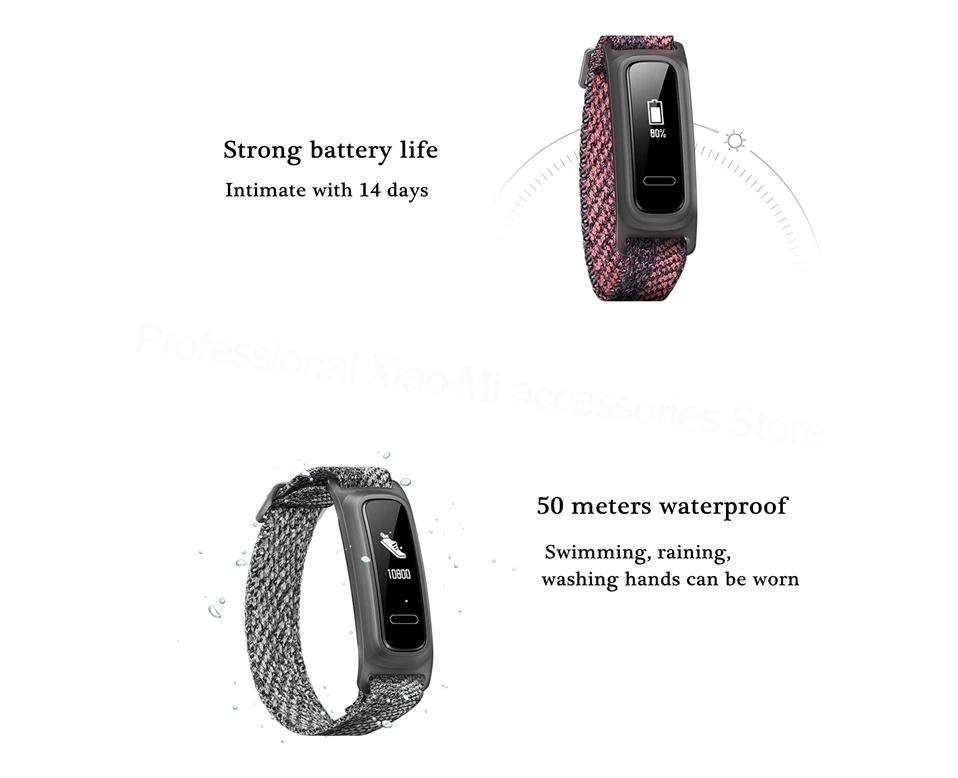 Смарт-браслет huawei Band 4e с двойным ремешком и обувным режимом для баскетбола 14 дней батарея 50 м водонепроницаемый спортивный Смарт Браслет