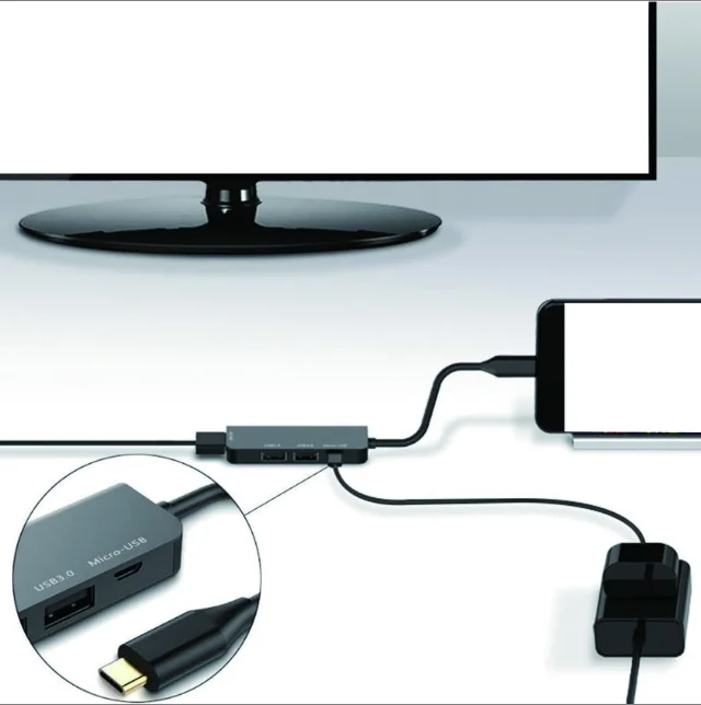 4 в 1 Usb C концентратор Usb type C адаптер док-станция с 4K Hdmi Pd Зарядка для Macbook 4-в-1 Usb C концентратор Usb type C адаптер