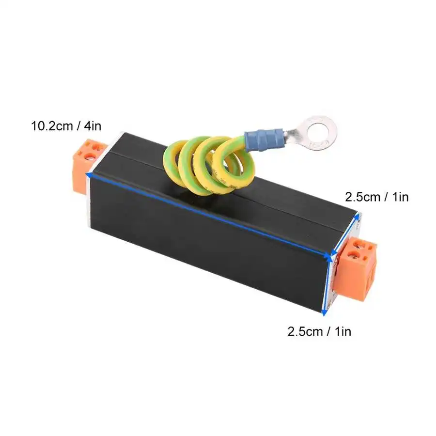 L-PE N-PE Surge Protector Aluminum Alloy AC220V 5A Power Surge Protector Protection Device Arrester SPD for CCTV Power