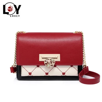 

Love Heart Buckle Pu Leather Shoulder Bags Zip Buckle Small Square Bag Crossbody Bags Women Simple Designer Clutch Shopping Bags