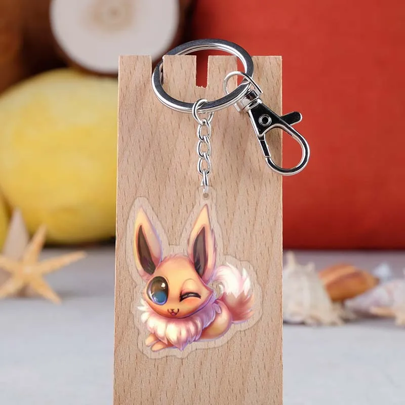see chart Eevee Monster Мода Манга акриловые брелки мультяшный брелок Подвеска игрушки брелок унисекс коллекция Подарки Новинка - Цвет: see chart