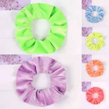 

Hot Sell Neon Hair Scrunchie Fluorescent Velvet Scrunchies Bright Color Ponytail Hair Holder Women Hair Ties Hair Accessories