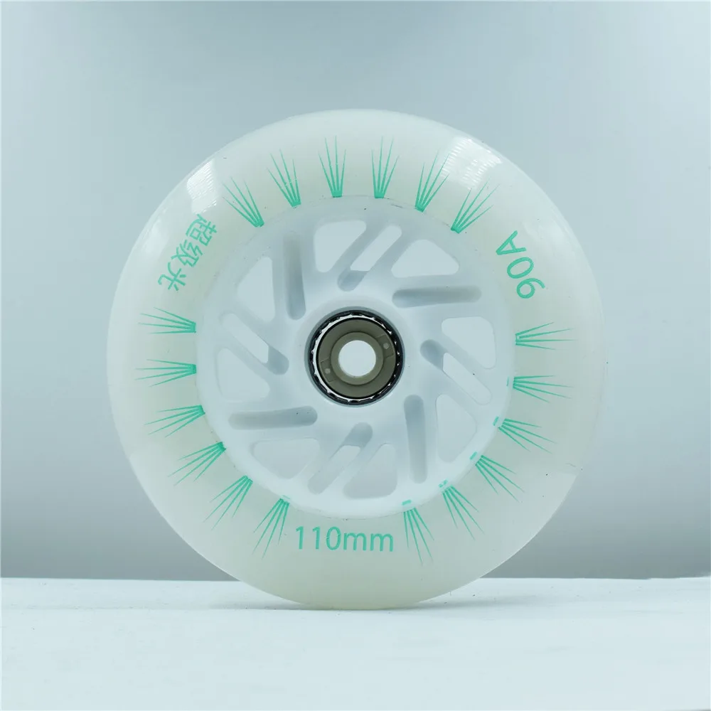 Roller skating wheels 2 pcs/lot 90A Roller skates wheel 90 100 110 LED skating wheels inline speed skates shoes tire with magnetic cell red white blue