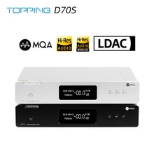 Décodeur TOPPING D70S MQA 2 * AK4497 Bluetooth 5.0 32Bit/768K DSD512 haute résolution DAC avec télécommande