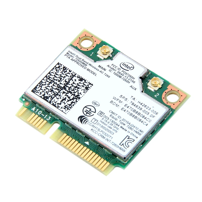Двухдиапазонный беспроводной адаптер AC1200 для Intel 7260 7260HMW AC MINI PCI-E Card 2,4G/5G Wifi+ Bluetooth 4,0 для Dell/sony/ACER/ASUS