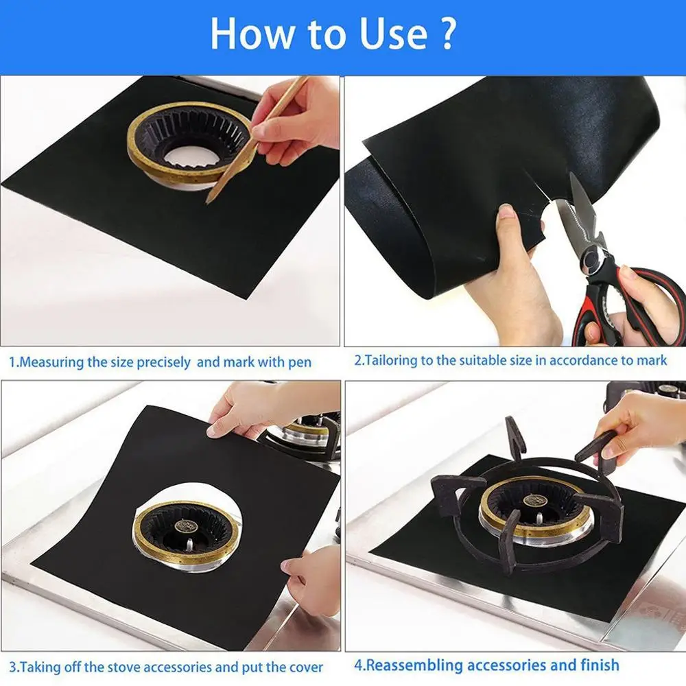 8PCS Kitchen Gadgets The Reusable Gas Cover Stove Burner Mat Anti Fouling Oil Surface Insulation Cleaning 1 8PCS Kitchen Gadgets The Reusable Gas Cover Stove Burner Mat Anti Fouling Oil Surface Insulation Cleaning 3