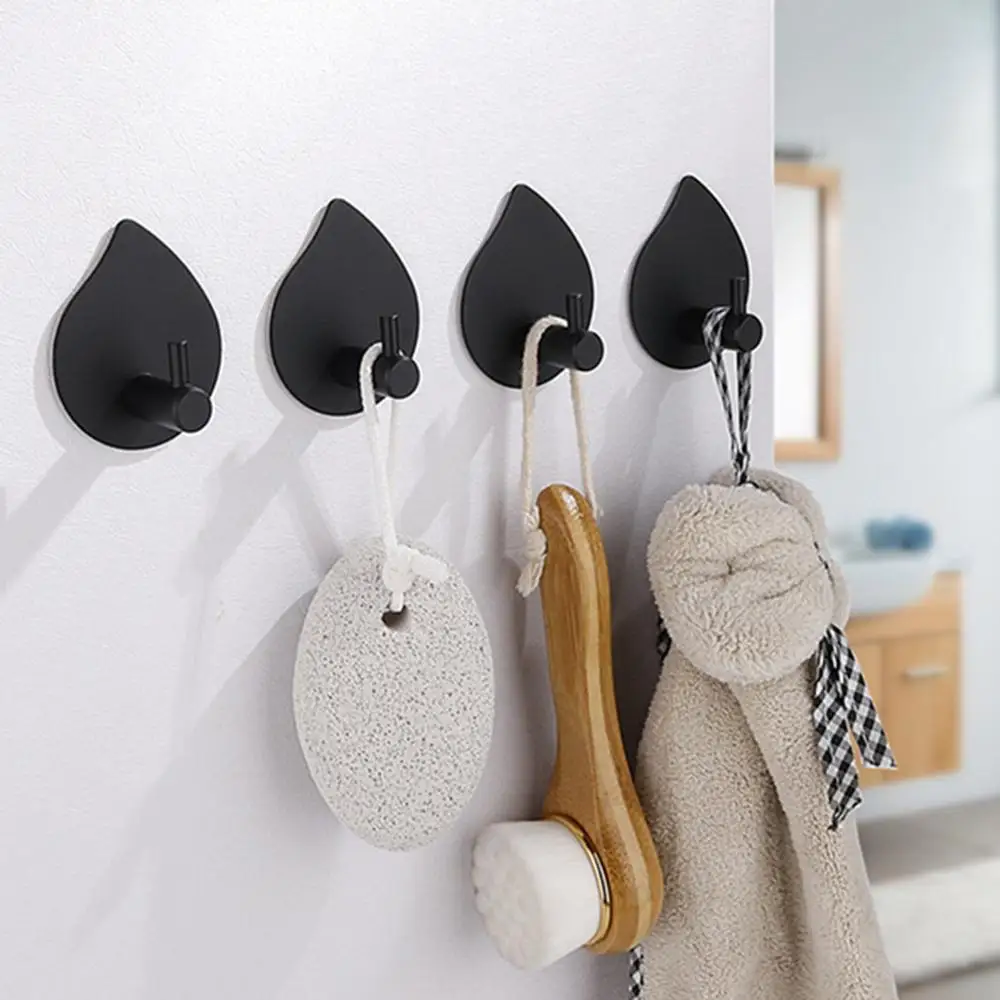 

Stainless Steel Wall Hook Self Adhesive Sticky Kitchen Home Bathroom Bath Ball Key Bag Coat Hanger Storage Hanging Holder Rack