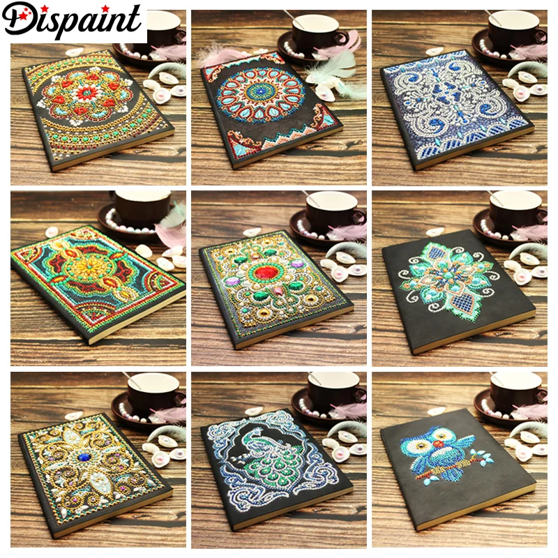 

Dispaint A5 Notebooks 5D DIY Diamond Painting Special Shape Diary Book Diamond Embroidery Cross Stitch Rhinestones Decor Gift