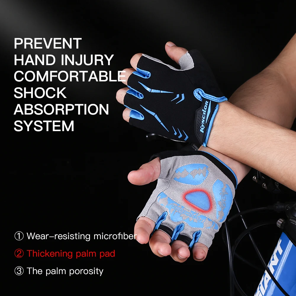 Cycling Anti-slip Anti-sweat Men Women Half Finger Gloves Breathable Anti-shock Sports Gloves MTB Bike Bicycle Glove