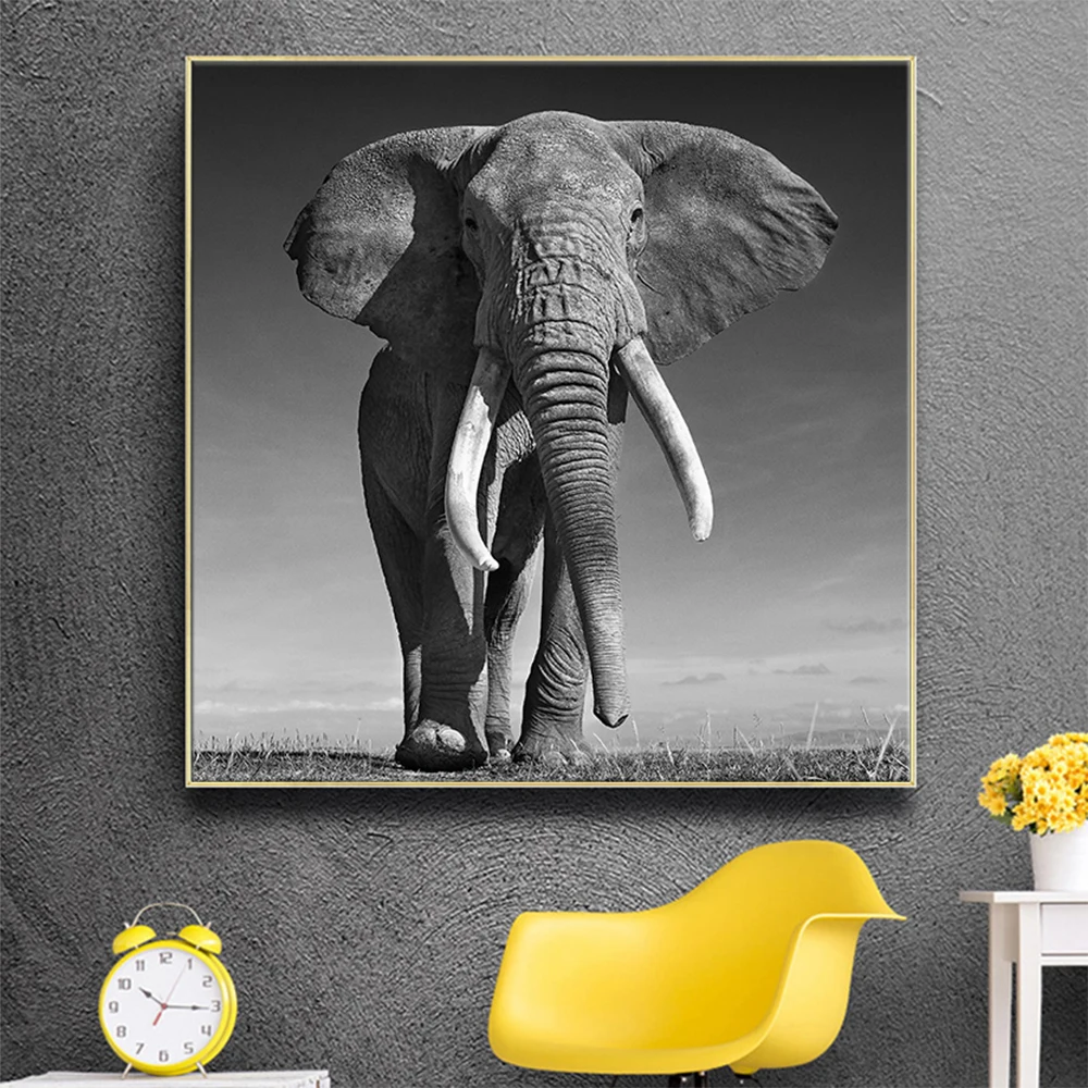 Elephant Posters and Prints Pictures Scandinavian Animal Canvas Painting Wall Art for Living Room Home Cuadros Decoration | Дом и сад