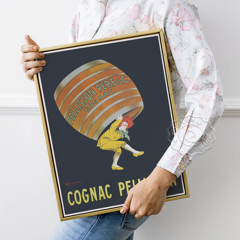Leonetto Cappiello Classic Advertising Design Poster, Cognac Pellisson Vintage Illustration Print, Funny Cartoon Wall Picture