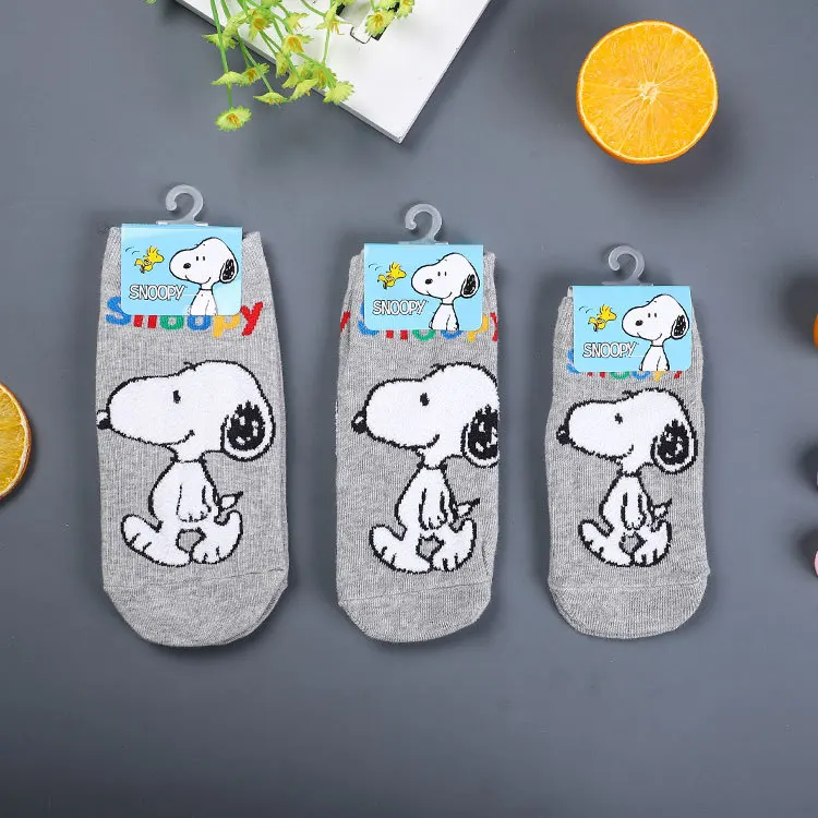 

Spring Summer New Style Imported from South Korea Cotton Socks Snoopy Cartoon Cute Children's Socks Silica Gel Anti-slip Short S