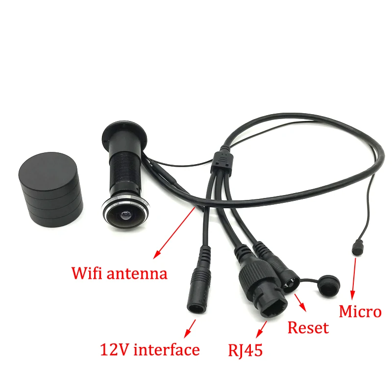 Cena Bezpieczeństwo w domu 1080P wi fi wizjer z otworem kamera Mini wizjer IP P2P czujnik ruchu wideo Onvif karta tf do aparatu Audio obsługiwane